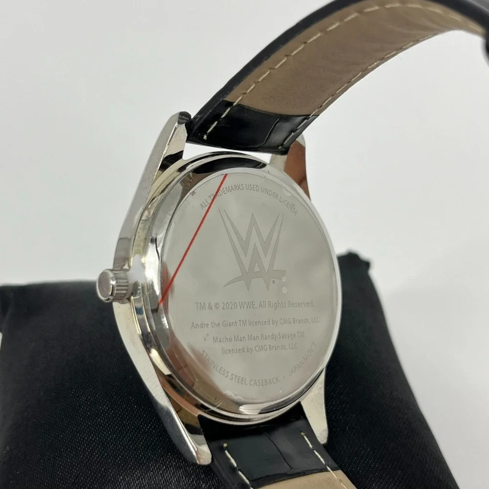 WWE Brock Lesnar Watch Men's Size Black Leather Band Game Time New